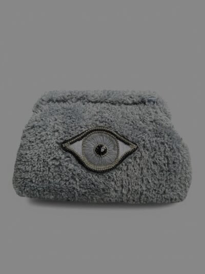 Aura El İşlemeli Göz Motifli Tasarım Clutch – Boncuk ve İplik İşlemeli Premium El Yapımı - Görsel 4