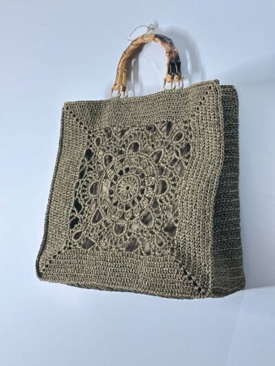 Belonya Kadın Kağıt İp Plaj Çantası - Görsel 3