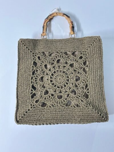 Belonya Kadın Kağıt İp Plaj Çantası - Görsel 4